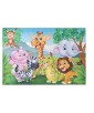 Piękne kolorowe, przyjazne zwierzaki, dywan dziecięcy 239 Jungle